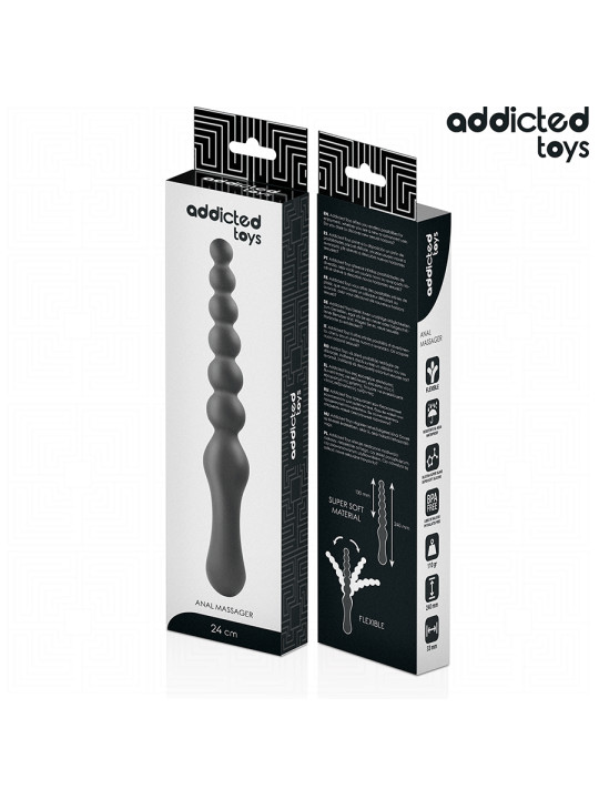 MASADOR ANAL DOBLE SILICONA 24CM EXPANSIÓN PROGRESIVA DE LA MARCA ADDICTED TOYS