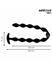 ROSARIO ANAL EXTRA LARGO 27CM SILICONA MÉDICA PLUG PROFUNDO DE LA MARCA ADDICTED TOYS
