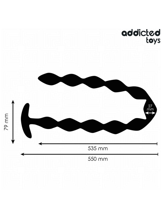 ROSARIO ANAL EXTRA LARGO 27CM SILICONA MÉDICA PLUG PROFUNDO DE LA MARCA ADDICTED TOYS