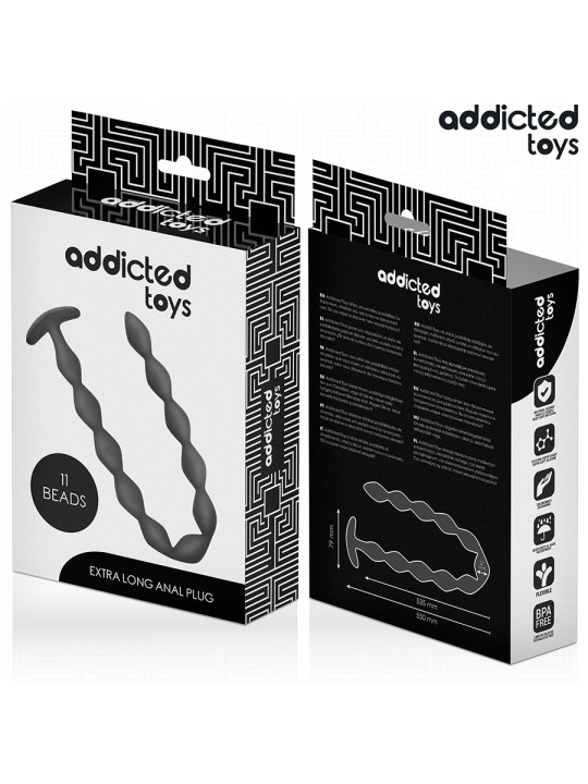 ROSARIO ANAL EXTRA LARGO 27CM SILICONA MÉDICA PLUG PROFUNDO DE LA MARCA ADDICTED TOYS