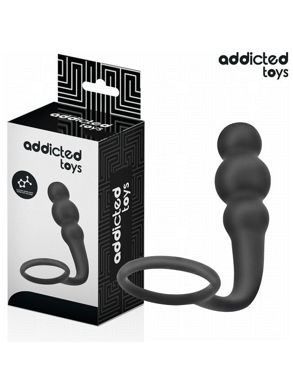 PLUG ANAL SILICONA CON ANILLO ESTIMULACIÓN ADDICTED TOYS DE LA MARCA ADDICTED TOYS