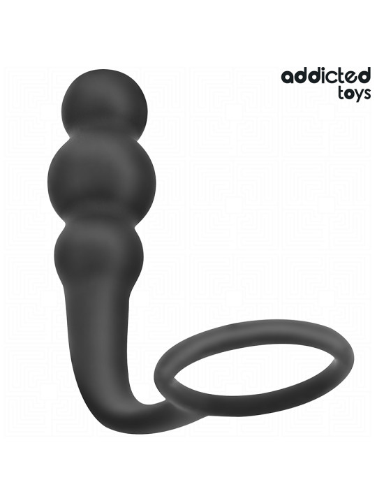PLUG ANAL SILICONA CON ANILLO ESTIMULACIÓN ADDICTED TOYS DE LA MARCA ADDICTED TOYS