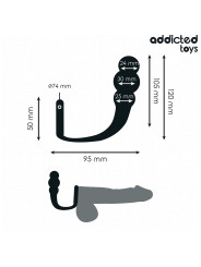PLUG ANAL SILICONA CON ANILLO ESTIMULACIÓN ADDICTED TOYS DE LA MARCA ADDICTED TOYS