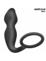 PLUG ANAL CON ANILLO TESTICULAR SILICONA ESTIMULACIÓN DOBLE DE LA MARCA ADDICTED TOYS