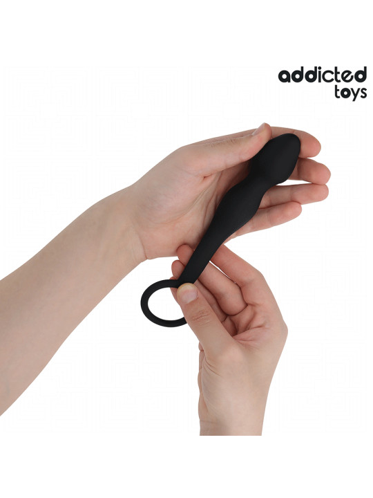 PLUG ANAL CON ANILLO TESTICULAR SILICONA ESTIMULACIÓN DOBLE DE LA MARCA ADDICTED TOYS