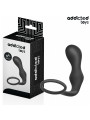 PLUG ANAL SILICONA CON ANILLO TESTICULAR CONTROL TOTAL DE LA MARCA ADDICTED TOYS