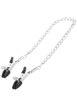 PINZAS DE METAL PARA PEZONES CON CADENA DARKNESS BDSM DE LA MARCA DARKNESS SENSATIONS