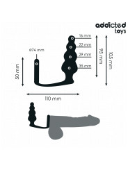 PLUG ANAL CON ANILLO TESTICULAR SILICONA 235MM ADDICTED TOYS DE LA MARCA ADDICTED TOYS