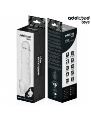 EXTENSOR PENE TRANSPARENTE 27 CM AUMENTO LONGITUD Y GROSOR DE LA MARCA ADDICTED TOYS