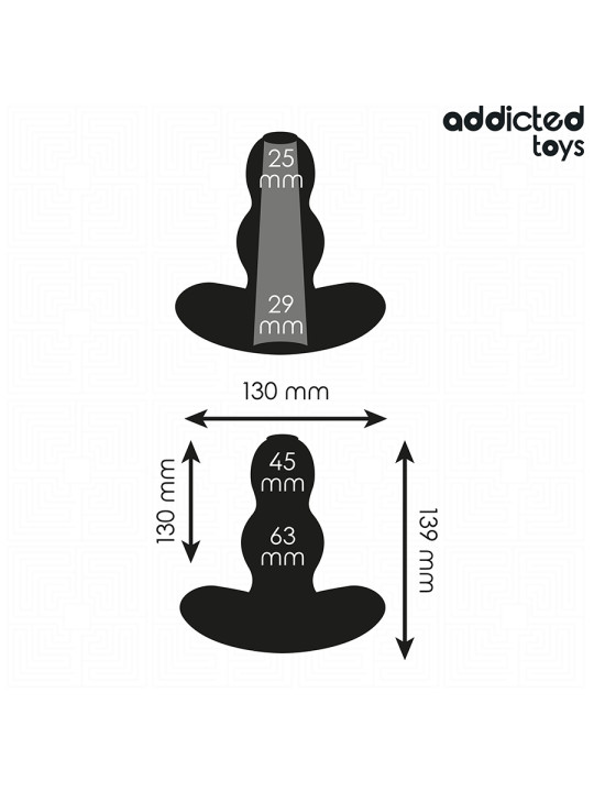 PLUG ANAL HUECO SILICONA XL ESTIMULACIÓN PROFUNDA DE LA MARCA ADDICTED TOYS