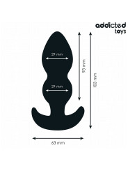 PLUG ANAL SILICONA BOLAS EXPANSIÓN GRADUAL TALLA S DE LA MARCA ADDICTED TOYS