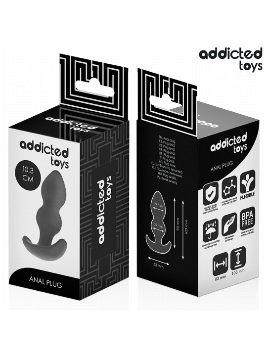 PLUG ANAL SILICONA BOLAS EXPANSIÓN GRADUAL TALLA S DE LA MARCA ADDICTED TOYS