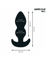 PLUG ANAL SILICONA TALLA L EXPANSIÓN PROGRESIVA 11CM DE LA MARCA ADDICTED TOYS