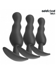 SET 3 PLUGS ANALES SILICONA PROGRESIVO ADDICTED TOYS DE LA MARCA ADDICTED TOYS