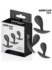 SET 3 PLUGS ANALES SILICONA PROGRESIVOS ADDICTED TOYS DE LA MARCA ADDICTED TOYS