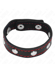 KINK - ANILLO PENE CUERO CON CIERRE A PRESIÓN FORRO ROJO 21 X 1.5 CM DE LA MARCA KINK RING POWER