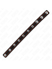 KINK - ANILLO PENE CUERO CON CIERRE A PRESIÓN FORRO ROJO 21 X 1.5 CM DE LA MARCA KINK RING POWER