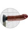 DILDO VIBRADOR REALISTA MARRÓN 20CM KING COCK DE LA MARCA KING COCK