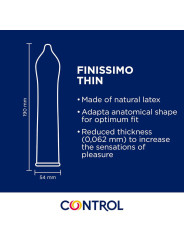 PRESERVATIVOS ADAPTA SENSO LÁTEX FINO 144 UNIDADES DE LA MARCA CONTROL CONDOMS