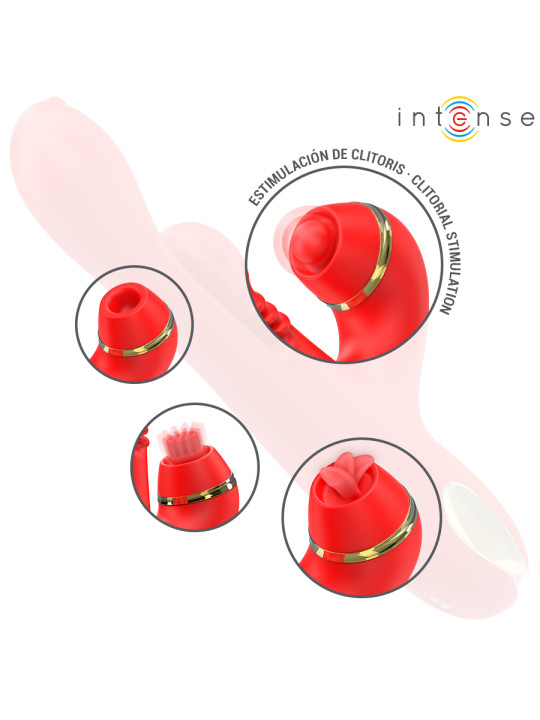 ESTIMULADOR CLÍTORIS KATY 4 CABEZALES INTERCAMBIABLES DE LA MARCA INTENSE FUN