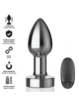 PLUG ANAL METAL VIBRADOR CONTROL REMOTO ALUMINIO DE LA MARCA INTENSE ANAL TOYS