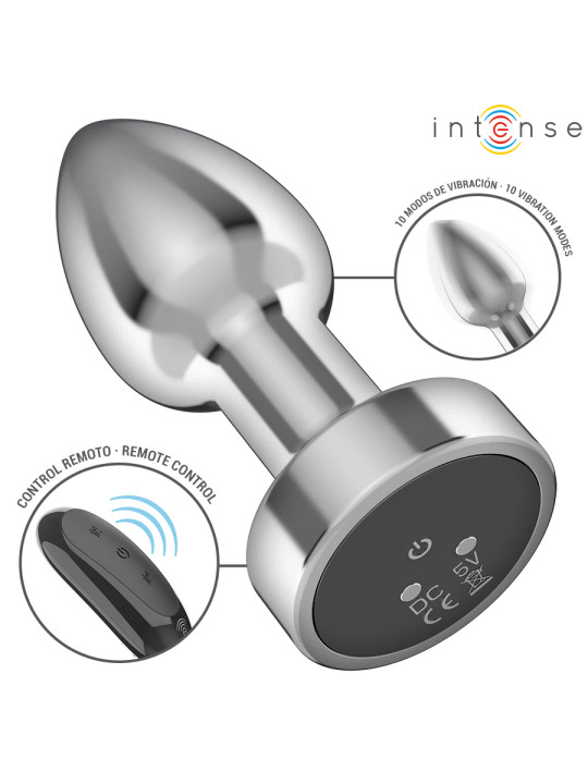 PLUG ANAL METAL VIBRADOR CONTROL REMOTO ALUMINIO DE LA MARCA INTENSE ANAL TOYS