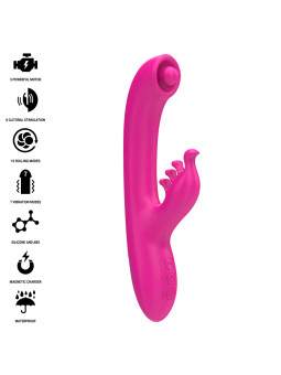 VIBRADOR RABBIT 3 MOTORES ESTIMULACIÓN DUAL CHRISTINA ROSA DE LA MARCA INTENSE FUN