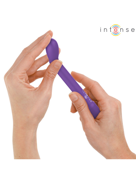 VIBRADOR PUNTO G RECARGABLE 10 MODOS MORADO INTENSO DE LA MARCA INTENSE FUN