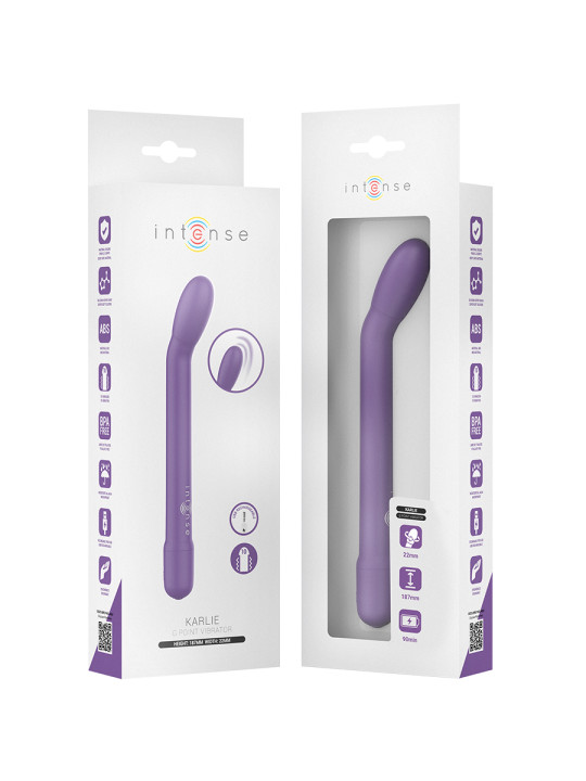 VIBRADOR PUNTO G RECARGABLE 10 MODOS MORADO INTENSO DE LA MARCA INTENSE FUN