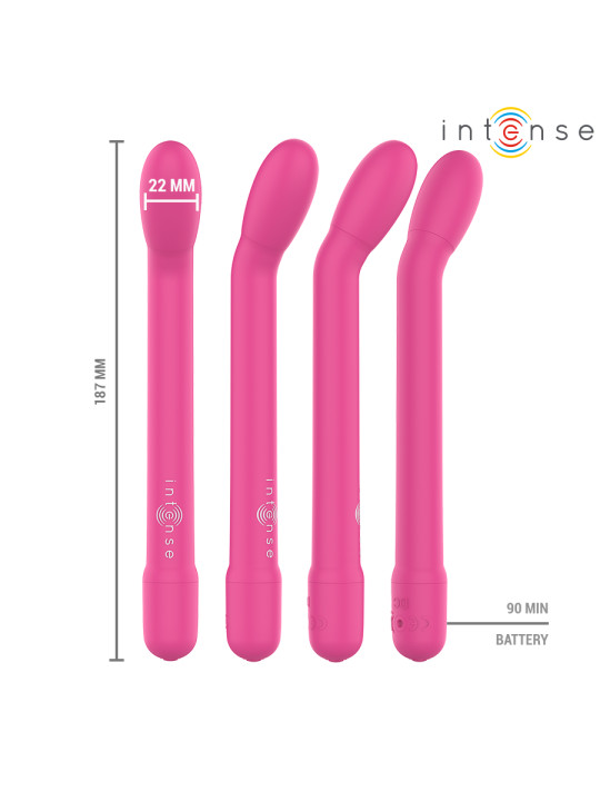 VIBRADOR PUNTO G ROSA 10 MODOS USB RECARGABLE DE LA MARCA INTENSE FUN