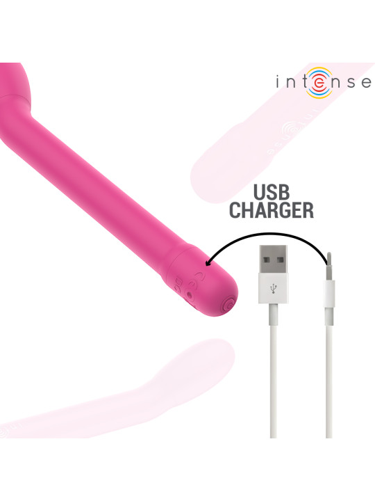 VIBRADOR PUNTO G ROSA 10 MODOS USB RECARGABLE DE LA MARCA INTENSE FUN