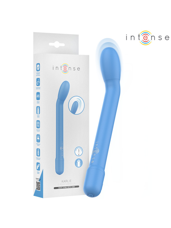 VIBRADOR PUNTO G AZUL 10 MODOS RECARGABLE USB DE LA MARCA INTENSE FUN