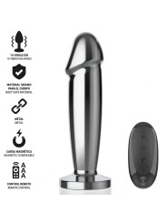 PLUG ANAL VIBRADOR METAL 10 MODOS CONTROL REMOTO WATERPROOF DE LA MARCA INTENSE ANAL TOYS