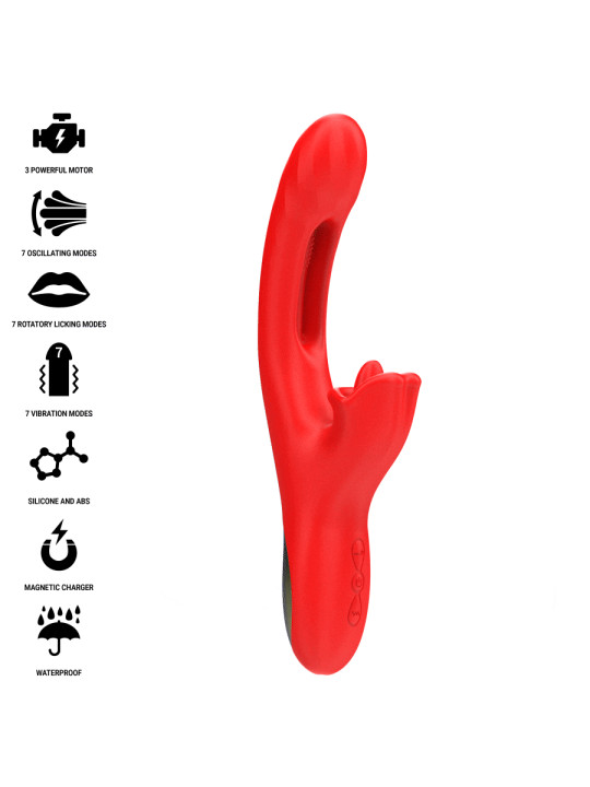 VIBRADOR RABBIT 3 MOTORES ESTIMULACIÓN CLITORIAL Y VAGINAL DE LA MARCA INTENSE FUN