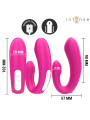 INTENSE - JANET ESTIMULADOR Y VIBRADOR DUAL EN FORMA DE U CON CONTROL REMOTO ROSA DE LA MARCA INTENSE COUPLES TOYS
