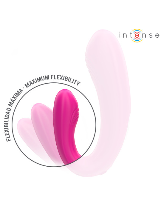 INTENSE - JANET ESTIMULADOR Y VIBRADOR DUAL EN FORMA DE U CON CONTROL REMOTO ROSA DE LA MARCA INTENSE COUPLES TOYS