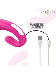 INTENSE - JANET ESTIMULADOR Y VIBRADOR DUAL EN FORMA DE U CON CONTROL REMOTO ROSA DE LA MARCA INTENSE COUPLES TOYS