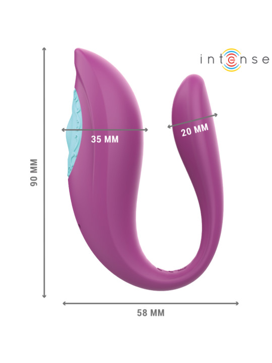 ANNIE VIBRADOR U CONTROL REMOTO PLACER DUAL SILICONA SUAVE DE LA MARCA INTENSE COUPLES TOYS