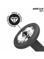 SET 3 PLUGS ANALES SILICONA CON JOYA DECORATIVA DE LA MARCA ADDICTED TOYS