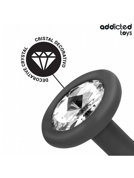 SET 3 PLUGS ANALES SILICONA CON JOYA DECORATIVA DE LA MARCA ADDICTED TOYS