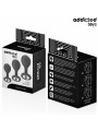 SET 3 PLUGS ANALES SILICONA CON JOYA DECORATIVA DE LA MARCA ADDICTED TOYS