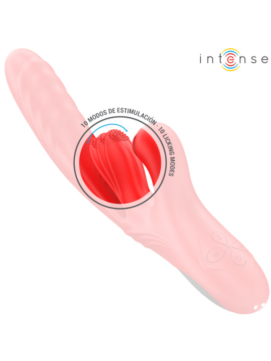 KAROL VIBRADOR MULTIFUNCIÓN EMPUJE SUCCIÓN Y VIBRACIÓN ROJO DE LA MARCA INTENSE FUN