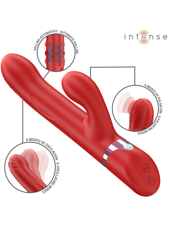 LELE VIBRADOR TRIPLE ESTIMULACIÓN ROTACIÓN OSCILACIÓN DE LA MARCA INTENSE FUN