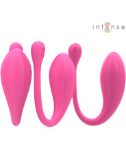 VIBRADOR U DOBLE ESTIMULACIÓN 10 MODOS CONTROL REMOTO ROSA DE LA MARCA INTENSE COUPLES TOYS