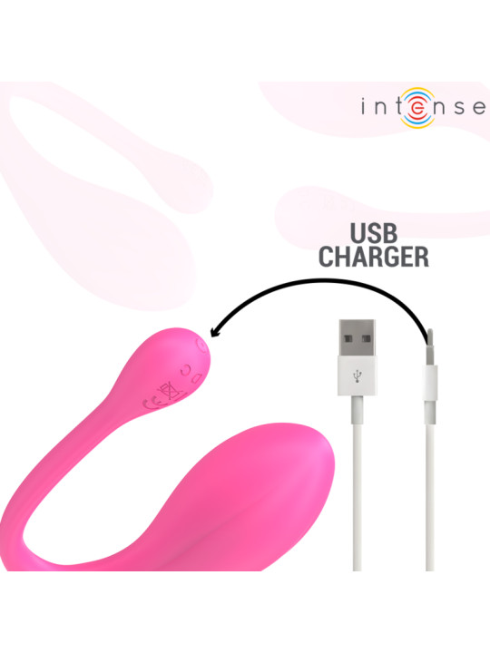 VIBRADOR U DOBLE ESTIMULACIÓN 10 MODOS CONTROL REMOTO ROSA DE LA MARCA INTENSE COUPLES TOYS