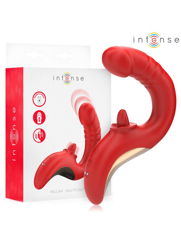 VIBRADOR U DUAL PUNTO G Y CLÍTORIS PAULINA ROJO INTENSE DE LA MARCA INTENSE FUN