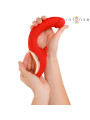 VIBRADOR U DUAL PUNTO G Y CLÍTORIS PAULINA ROJO INTENSE DE LA MARCA INTENSE FUN