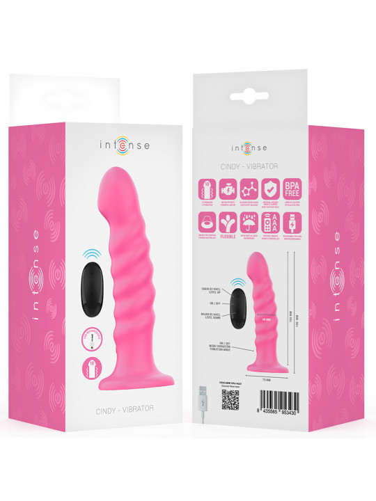 VIBRADOR ESPIRAL CONTROL REMOTO 10 INTENSIDADES SILICONA DE LA MARCA INTENSE FUN