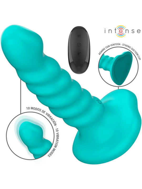 VIBRADOR ESPIRAL CONTROL REMOTO 10 VIBRACIONES AZUL SEXSHOP DE LA MARCA INTENSE FUN