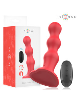 VIBRADOR CON VENTOSA CONTROL REMOTO 10 INTENSIDADES ROJO DE LA MARCA INTENSE FUN